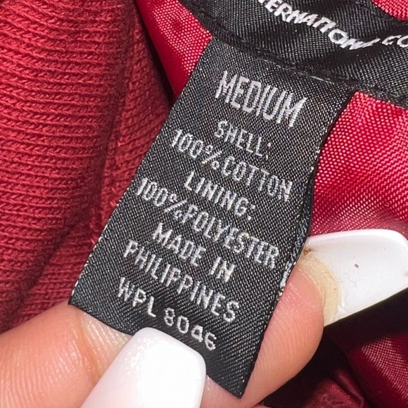 INC International Concepts Ruffle Cotton Knit Button Zip Jacket SZ M - Picture 6 of 6